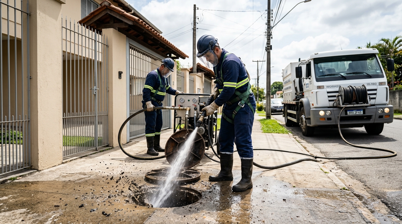 Limpeza de Tubulação com Hidrojato em Campinas‑SP
